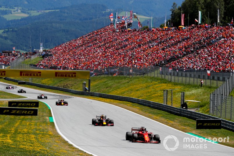 Sebastian Vettel, Ferrari SF90, Max Verstappen, Red Bull Racing RB15, Pierre Gasly, Red Bull Racing RB15