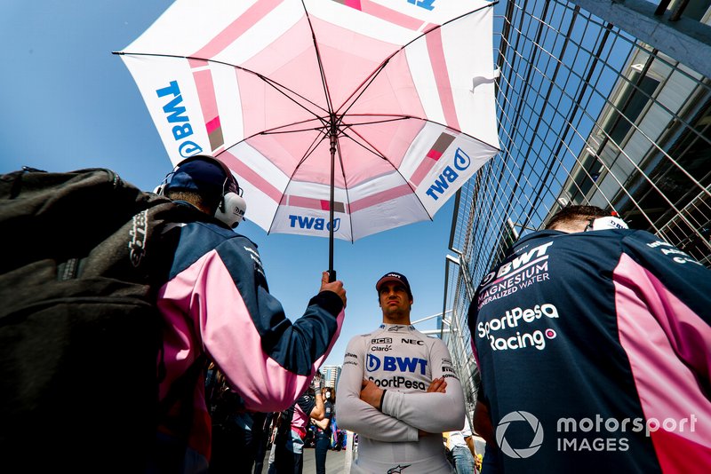 Lance Stroll, Racing Point, on the grid