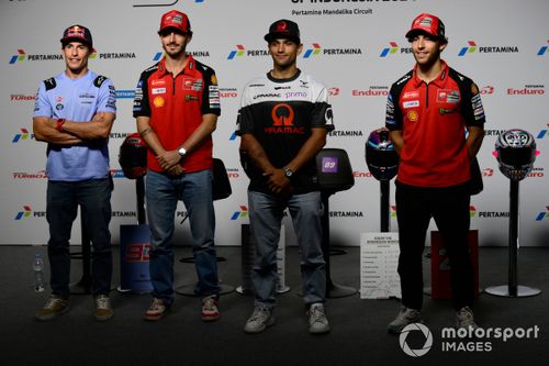 Marc Márquez, Gresini Racing, Francesco Bagnaia, Ducati Team, Jorge Martín, Pramac Racing, Enea Bastianini, Ducati Team