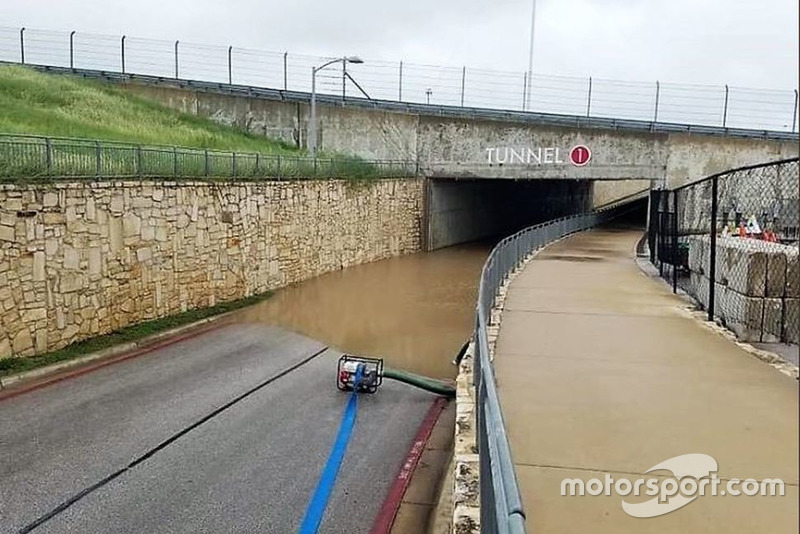 Acesso ao Circuito das Américas inundado