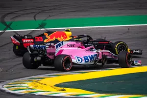 Aanrijding Max Verstappen, Red Bull Racing RB14 en Esteban Ocon, Racing Point Force India VJM11 