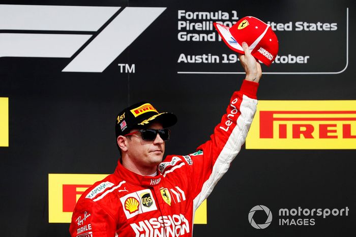 Podio: ganador de la carrera, Kimi Raikkonen, Ferrari