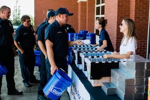 Brad and Paige Keselowski in support of the victims of the hurricane  Florence 