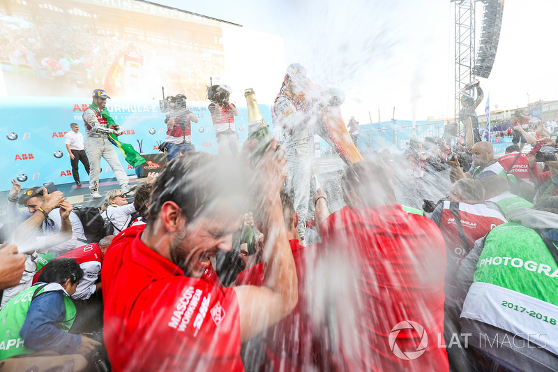 Perayaan podium ePrix Berlin
