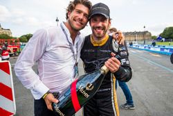 Jean-Eric Vergne, Techeetah. celebrates his win with his team