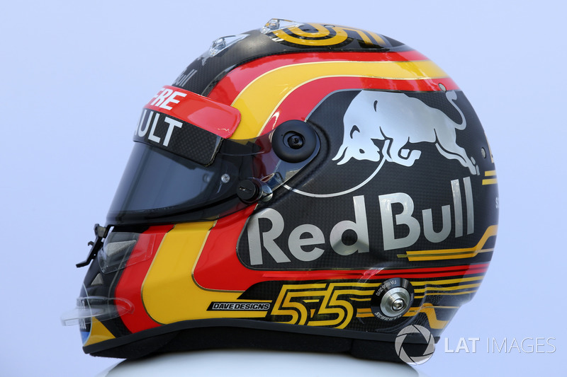 Le casque de Carlos Sainz Jr., Renault Sport F1 Team