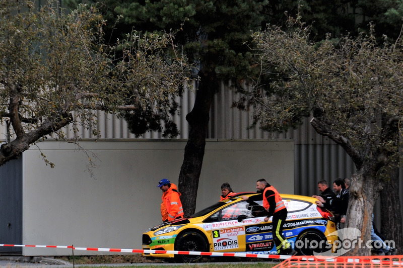 Sèbastien Carron, Jérôme Degout, Ford Fiesta R5, D-Max Swiss, Ausscheiden
