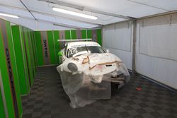 Porsche 911 GT3 Cup di Ronnie Valori dopo l'incidente