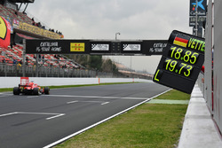 Pit board for Sebastian Vettel, Ferrari SF71H
