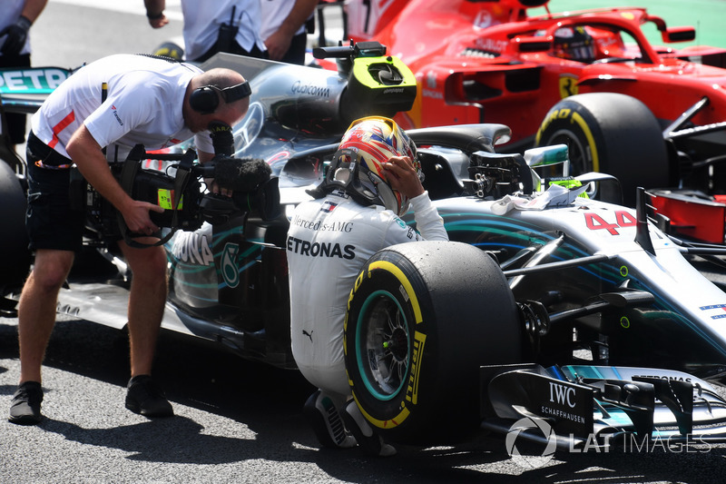 Lewis Hamilton, Mercedes-AMG F1 W09 celebra en parc ferme