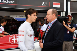 Charles Leclerc, Sauber and HSH Prince Albert of Monaco