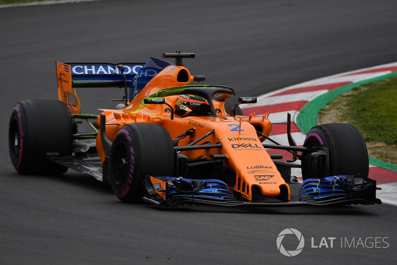 Stoffel Vandoorne, McLaren MCL33 con parafina en el Halo