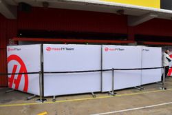 Haas F1 Team garage screens