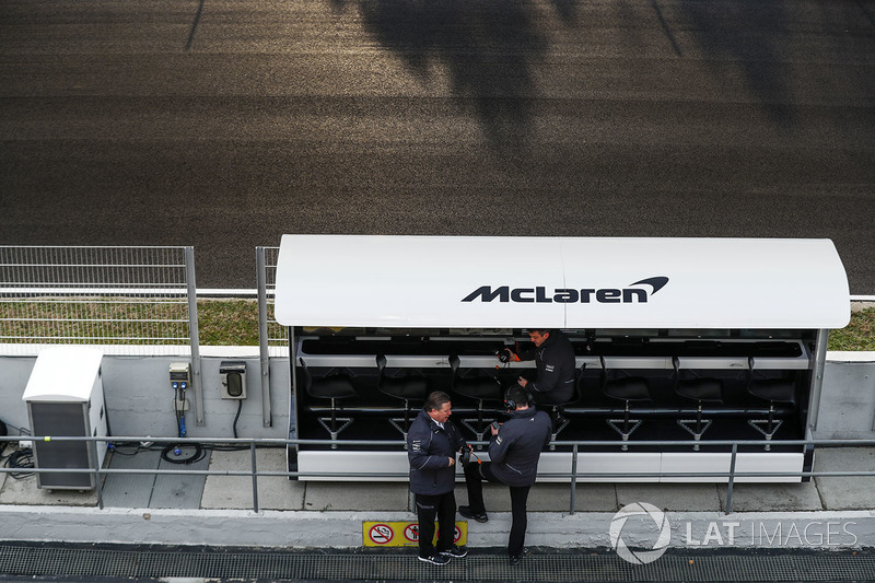 Zak Brown, Executive Director, McLaren Technology Group, Eric Boullier, Racing Director, McLaren