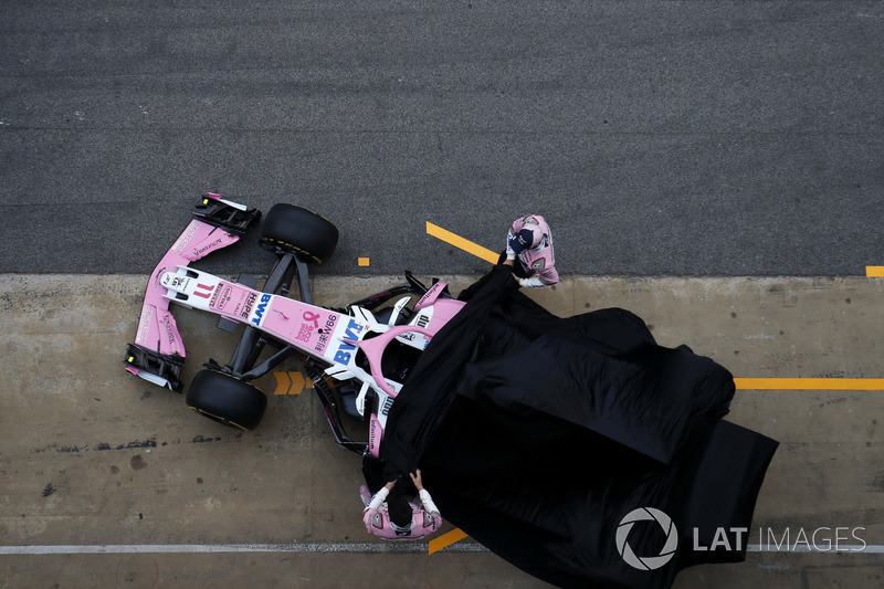 Sergio Perez, Sahara Force India and Esteban Ocon, Sahara Force India F1 unveil the new Sahara Force