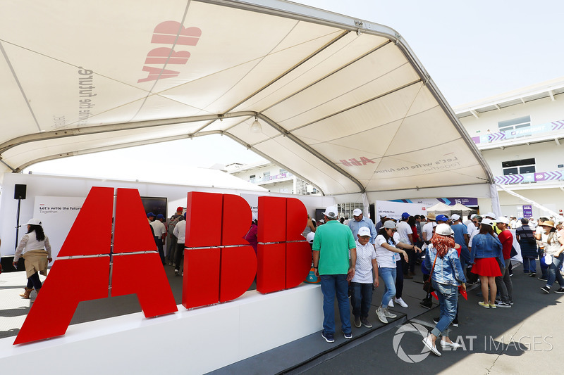 ABB logo in the fan village