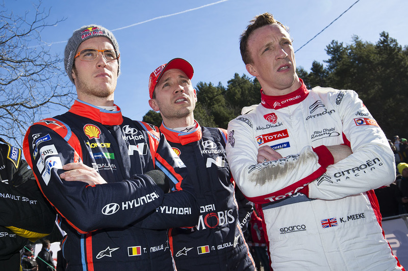 Thierry Neuville, Hyundai Motorsport, Nicolas Gilsoul, Hyundai Motorsport, Kris Meeke, Citroën World Rally Team