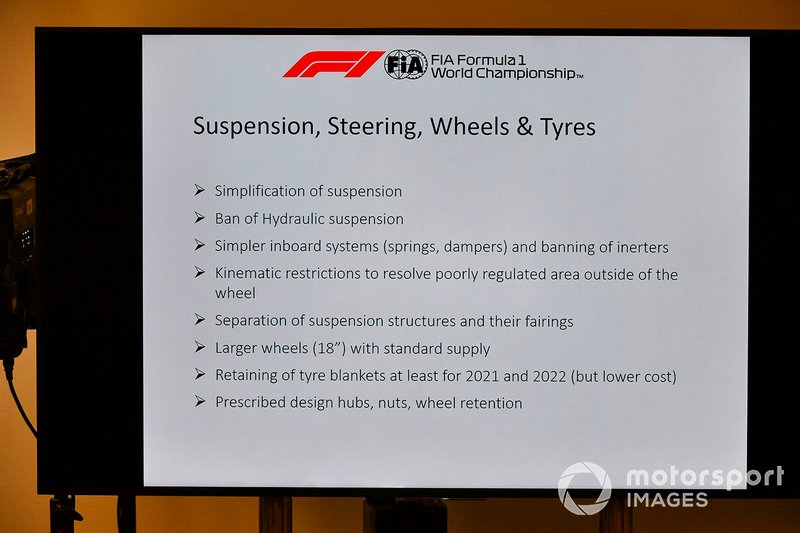 The 2021 Formula 1 technical regulations are unveiled in a press conference