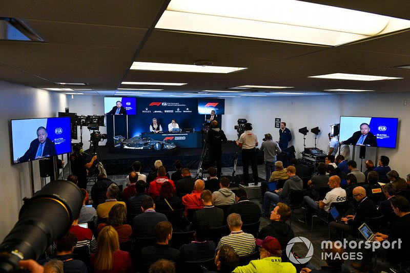 The 2021 Formula 1 technical regulations are unveiled in a press conference, Jean Todt, President, FIA, Ross Brawn, Managing Director of Motorsports, FOM, and Nikolas Tombazis