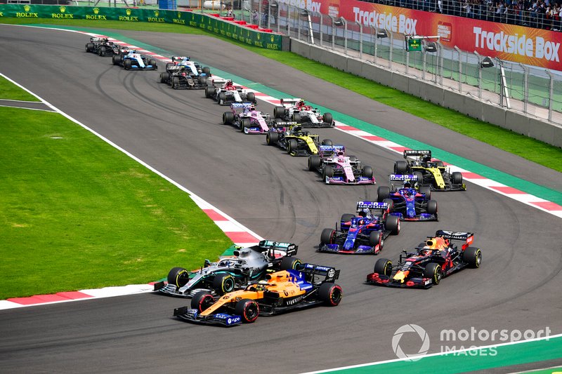 Lando Norris, McLaren MCL34,Valtteri Bottas, Mercedes AMG W10, Max Verstappen, Red Bull Racing RB15, Daniil Kvyat, Toro Rosso STR14, Pierre Gasly, Toro Rosso STR14, Daniel Ricciardo, Renault F1 Team R.S.19