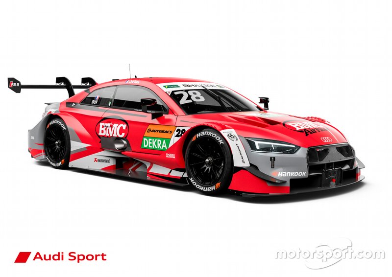 Bei Loic Duvals Phoenix-Audi bleibt die Grundfarbe Rot, der Sponsor hat sich aber geändert.