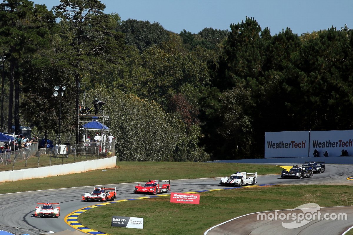 #6 Acura Team Penske Acura DPi, DPi: Juan Pablo Montoya, Dane Cameron, Simon Pagenaud#7 Acura Team Penske Acura DPi, DPi: Helio Castroneves, Ricky Taylor, Alexander Rossi, #31 Whelen Engineering Racing Cadillac DPi, DPi: Pipo Derani, Felipe Nasr, Filipe Albuquerque, #77 Mazda Team Joest Mazda DPi, DPi: Oliver Jarvis, Tristan Nunez, Olivier Pla, #5 JDC-Miller MotorSports Cadillac DPi: Sebastien Bourdais, Tristan Vautier, Loic Duval