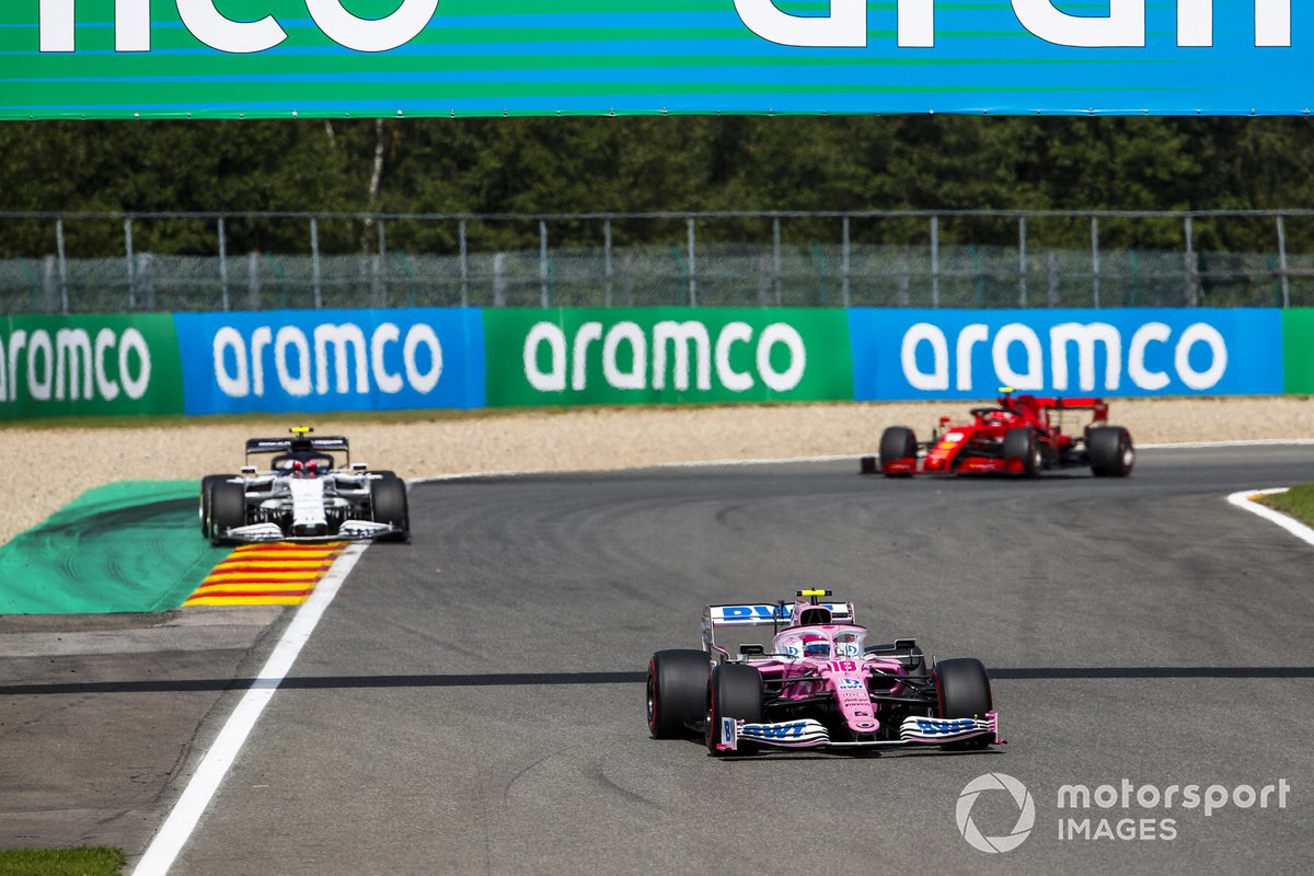 Lance Stroll, Racing Point RP20, Pierre Gasly, AlphaTauri AT01, Charles Leclerc, Ferrari SF1000