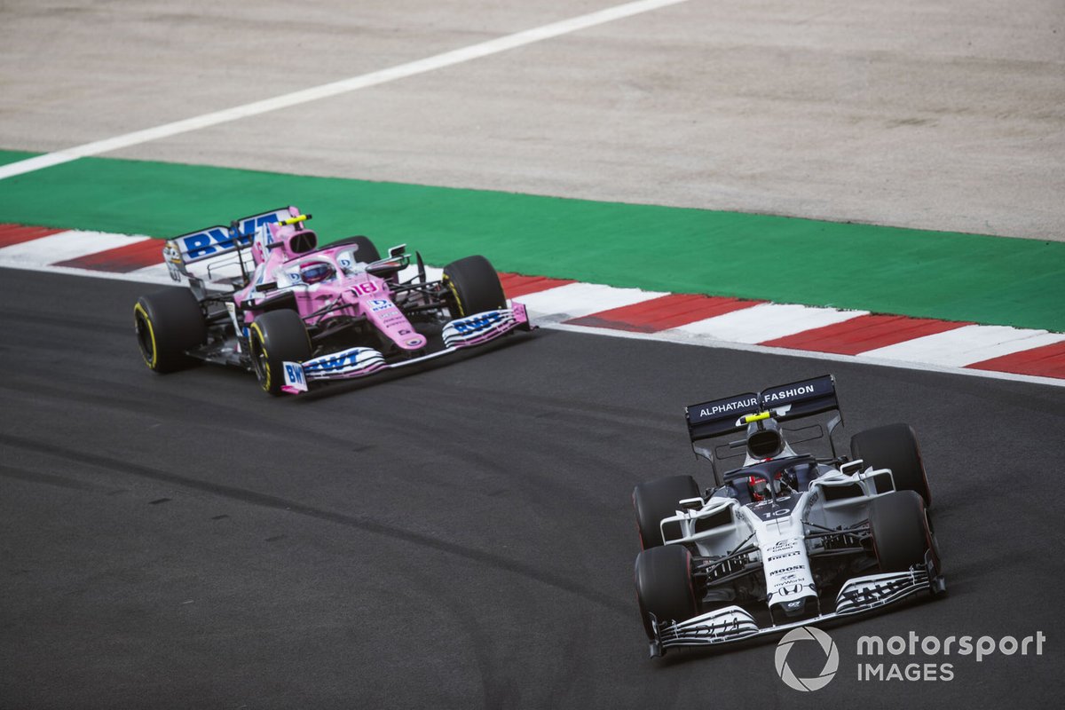 Pierre Gasly, AlphaTauri AT01, Lance Stroll, Racing Point RP20