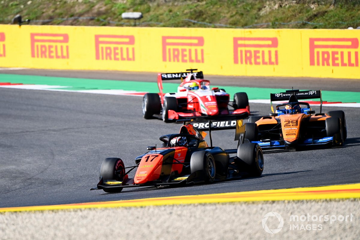 Richard Verschoor, MP Motorsport, Alexander Peroni, Campos Racing e Oscar Piastri, Prema Racing