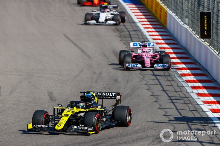 Daniel Ricciardo, Renault F1 Team R.S.20, Sergio Pérez, Racing Point RP20, Pierre Gasly, AlphaTauri AT01