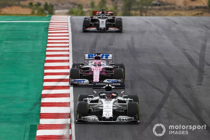Daniil Kvyat, AlphaTauri AT01, Sergio Pérez, Racing Point RP20, Romain Grosjean, Haas VF-20