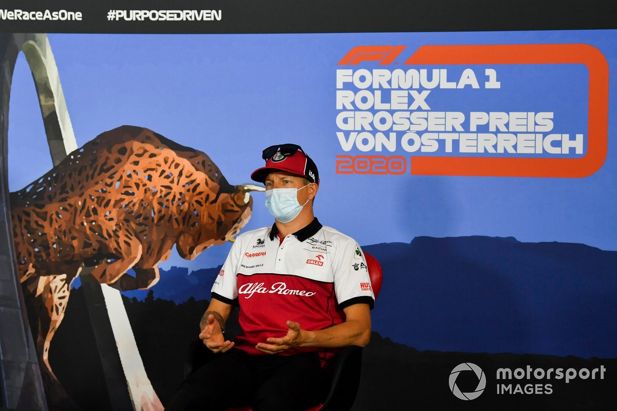 Kimi Raikkonen, Alfa Romeo in the press conference