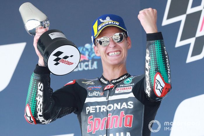Podio: ganador de la carrera Fabio Quartararo, Petronas Yamaha SRT