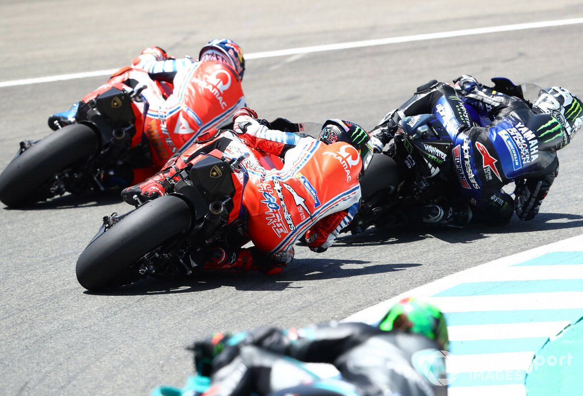 Maverick Viñales, Yamaha Factory Racing, Francesco Bagnaia, Pramac Racing, Jack Miller, Pramac Racing