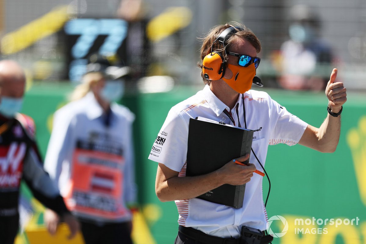 McLaren team members on the grid