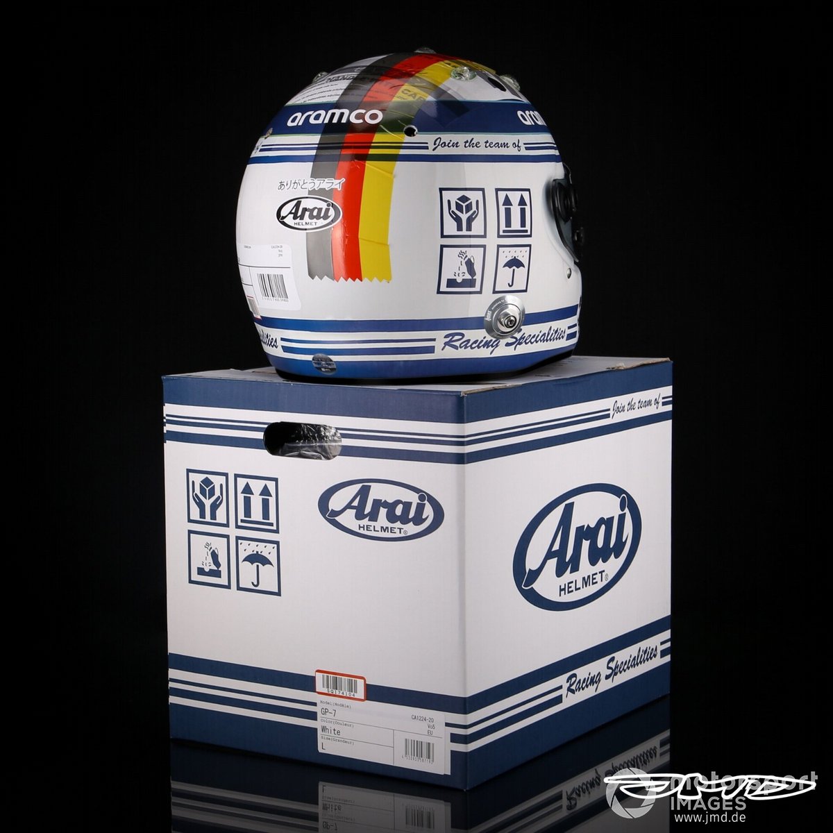 GP du Japon 2022, en hommage au manufacturier Arai, fournisseur de longue date de Vettel