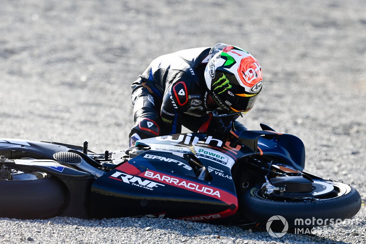 Darryn Binder, RNF MotoGP Racing crash