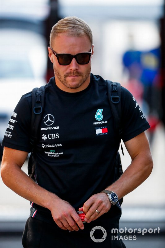 Valtteri Bottas, Mercedes AMG F1 arrives