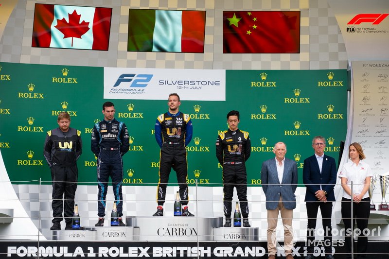 Luca Ghiotto, UNI Virtuosi Racing , Nicholas Latifi, Dams , Guanyu Zhou, UNI Virtuosi Racing