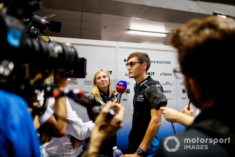 George Russell, Williams Racing speaks to the media