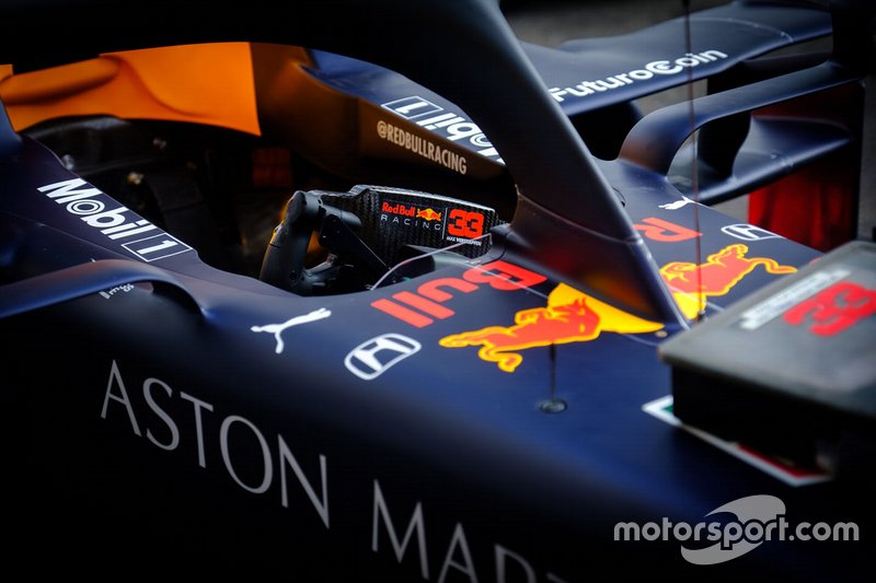 Red Bull Racing RB15 cockpit of Max Verstappen