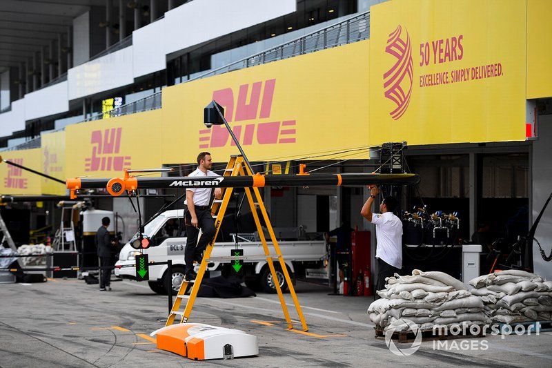 Preparaciones para la llegada del tifón a Suzuka