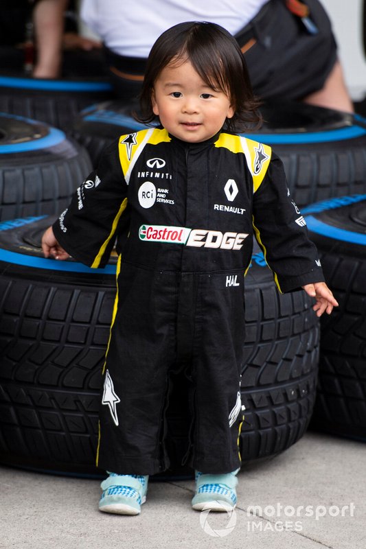 Young fan with Pirelli tyres