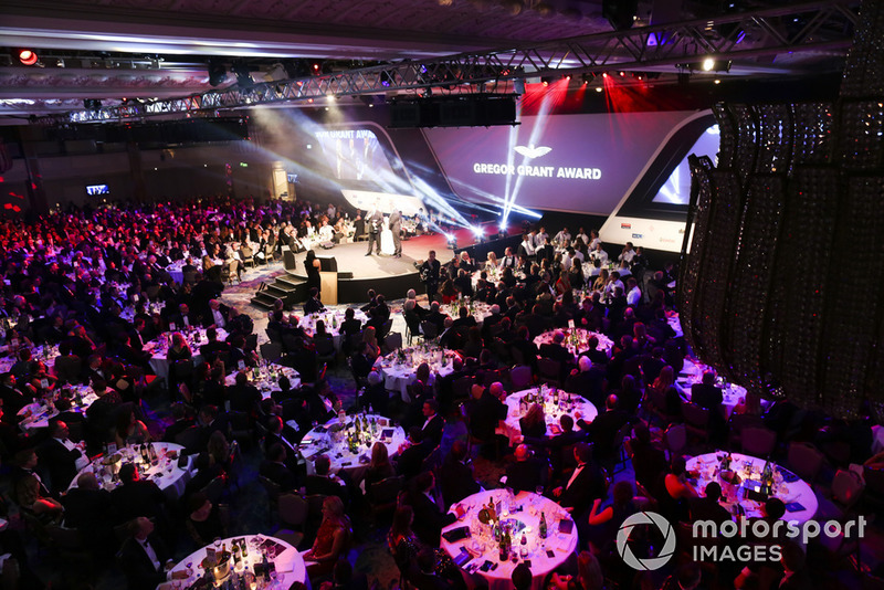 Zak Brown presents a Gregor Grant Award to Stephane Ratel