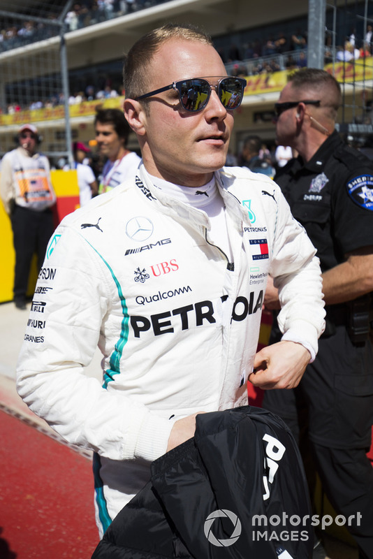 Valtteri Bottas, Mercedes AMG F1, on the grid