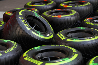 Pirelli tyres in the paddock