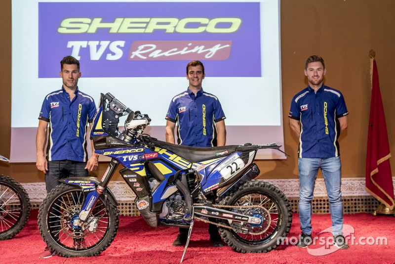 Michael Merge, Sherco TVS, Lorenzo Santolino, Sherco TVS y Adrien Merge, Sherco TVS