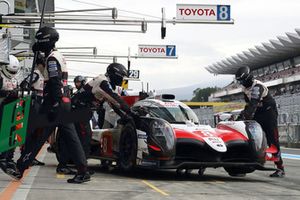 #8 Toyota Gazoo Racing Toyota TS050: Sebastien Buemi, Kazuki Nakajima, Fernando Alonso, in the pitlane