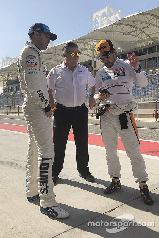 Jimmie Johnson, Zak Brown, Fernando Alsonso, McLaren