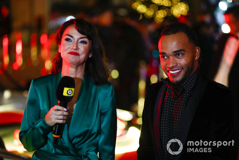 Nicolas Hamilton being interviewed on the red carpet